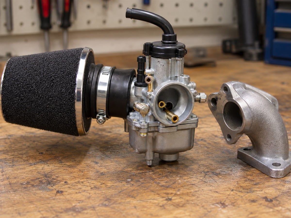 Carburateur + Powerfilter + Spruitstuk